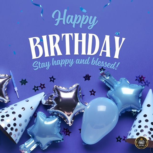 Happy Birthday Image With Name Blue