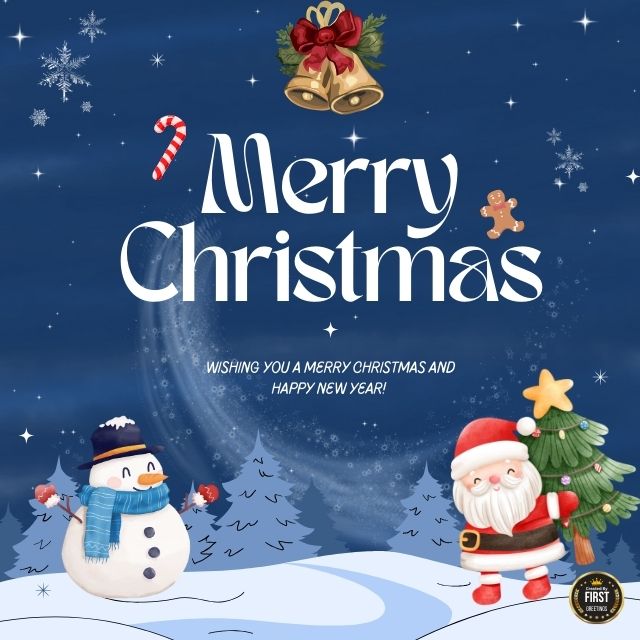 Merry Christmas Name Photo Frame 2025 – Create Free Online