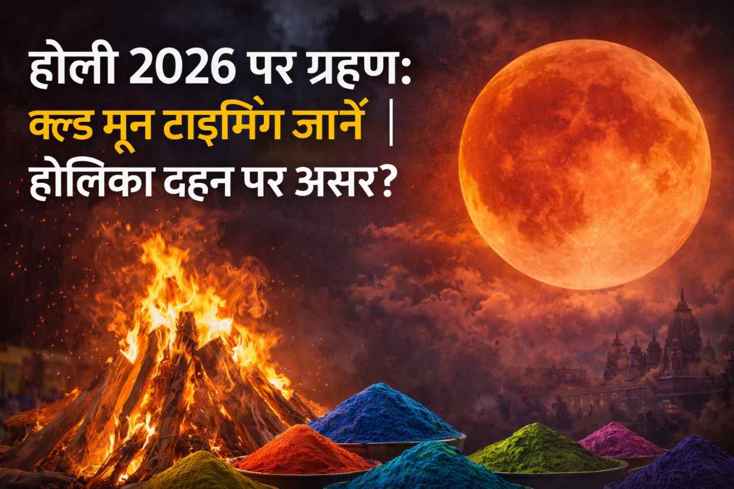 होली 2026 पर ग्रहण: ब्लड मून टाइमिंग जानें | होलिका दहन पर असर?