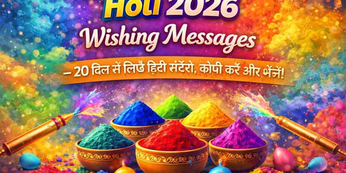 Holi Wishing Messages 2026: 20 Best Hindi Wishes