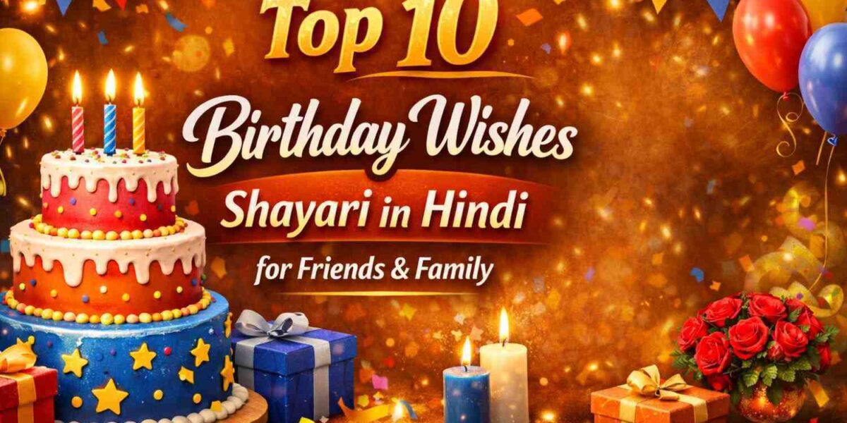 Top 10 Birthday Wishes Shayari in Hindi for Friends & Family